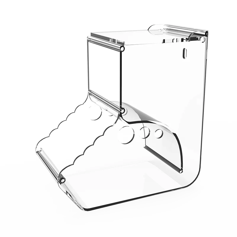 Wholesale Cheap Acrylic Clear Pet Hamster Feeder Bowl automatic  food feeder for Golden Bear hamster