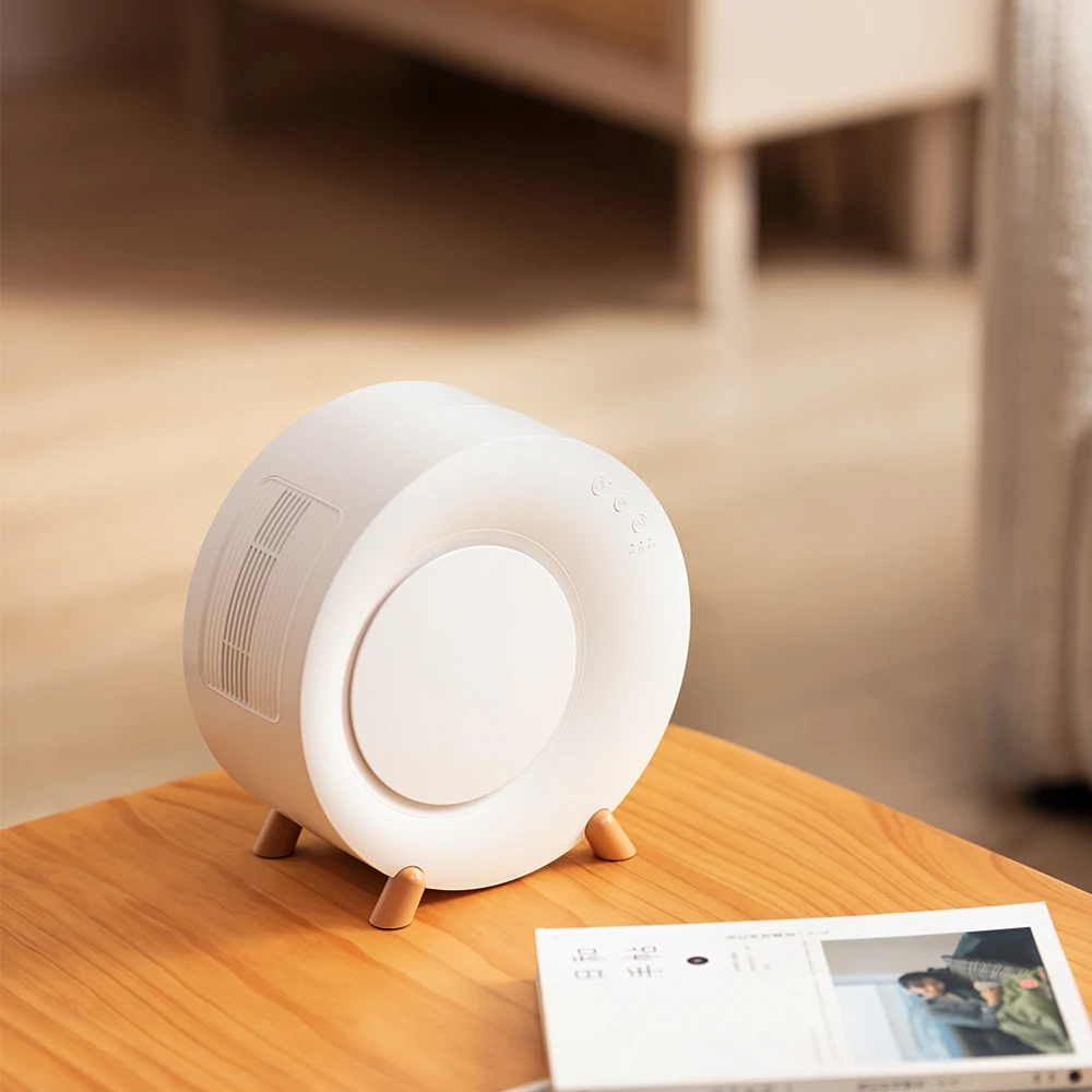 Unique Textured round design 1L dehumidifier home mute smart dehumidification moisture absorption device drying room dormitory