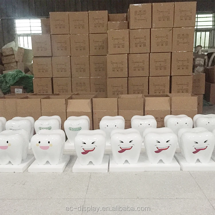Fiberglass tooth stool mall decoration dental shoes changing stool office decoration stool
