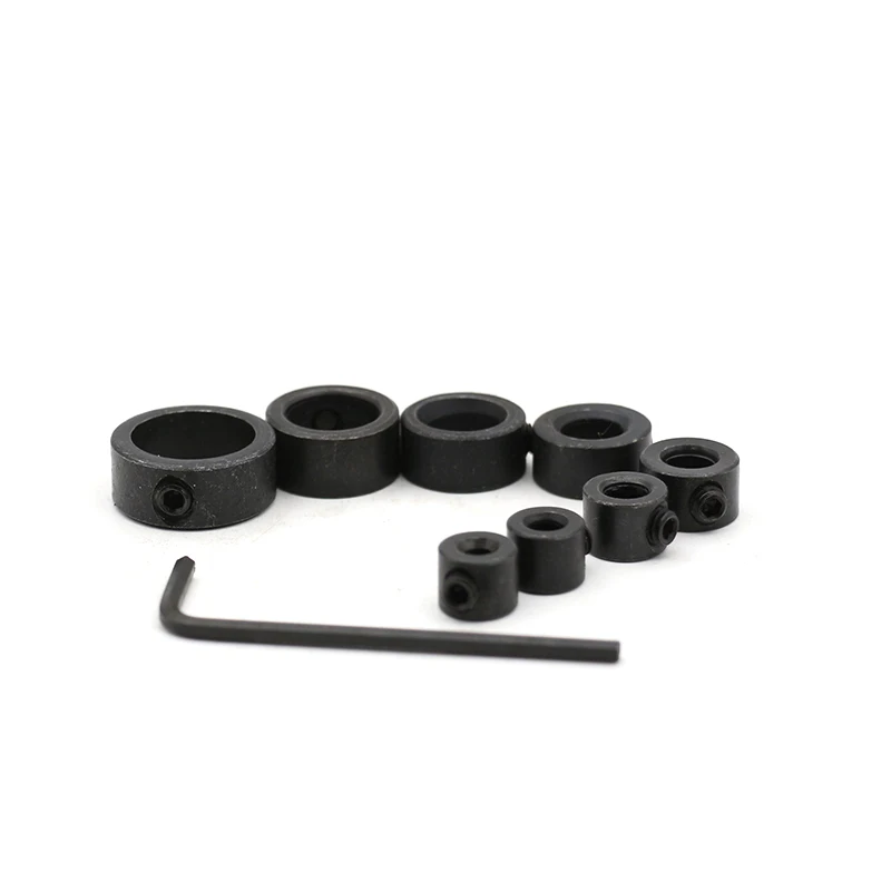 8PC 3-16MM Bit Depth Stop Ring Positioner Spacer Ring Positioner Woodworking Bit Hexagon Wrench