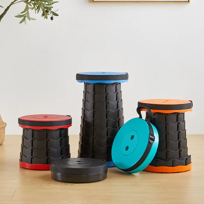 Lightweight High Load Capacity Portable Collapsible Retractable Stool for Camping Fishing BBQ Chair Folding Stool