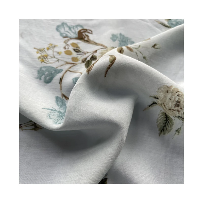 Низкий минимальный заказ индивидуальная цифровая печать цветочный тканый 100% вискоза ткань для рубашек и платьев печатная вискозная ткань