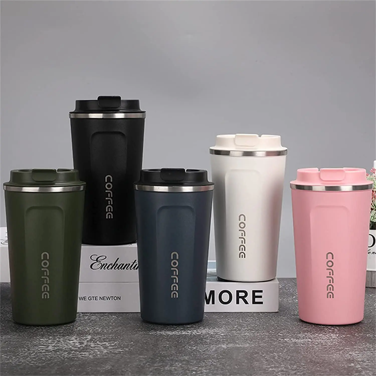 380ml 510ml Custom Logo Double Wall Thermos Insulated Tumbler Beer Travel Reusable Mug Coffee Stainless Steel Cup With Lid