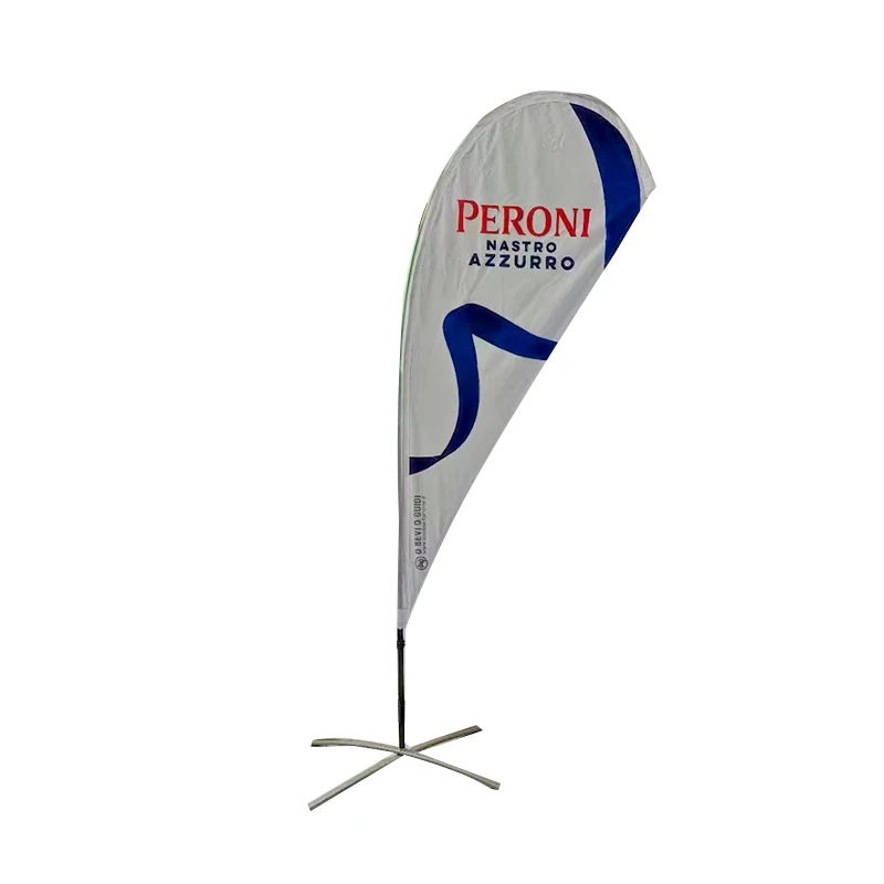 Outdoor Aluminium Pole Tear Drop Flying Teardrop Feather Banner Flag