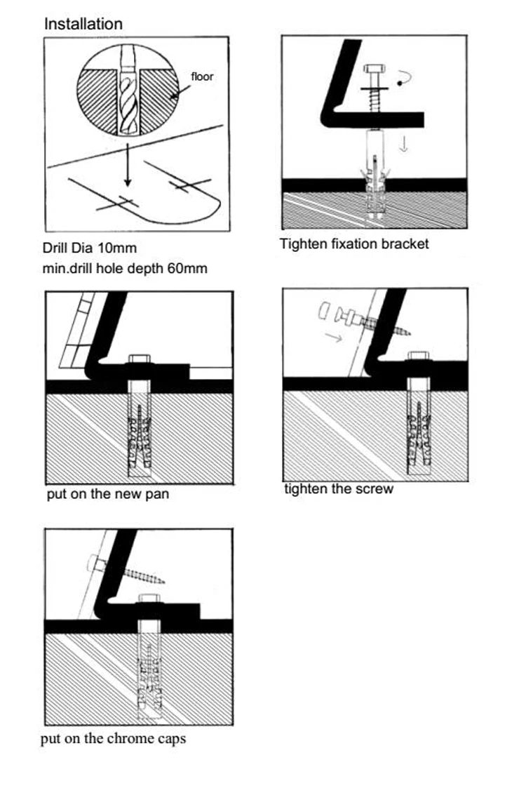 Manufacturer toilet floor fixing screw toilet floor screws wc toilet bolt kit