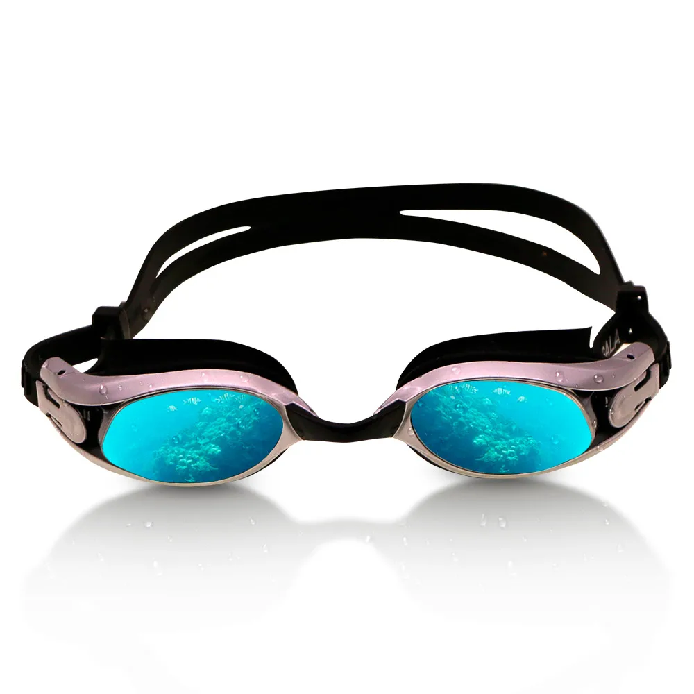 Professional no leaking anti-fog silicone prescription lens swim goggles with UV protection for adult