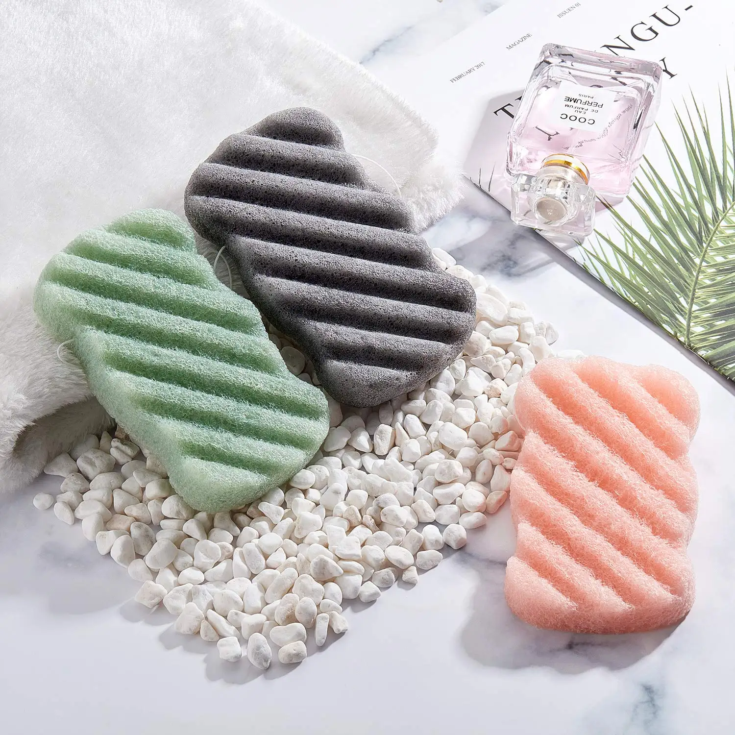 Высококачественный Отшелушивающий скребок konjac из органической целлюлозы для чистки лица гипоаллергенный всех типов кожи