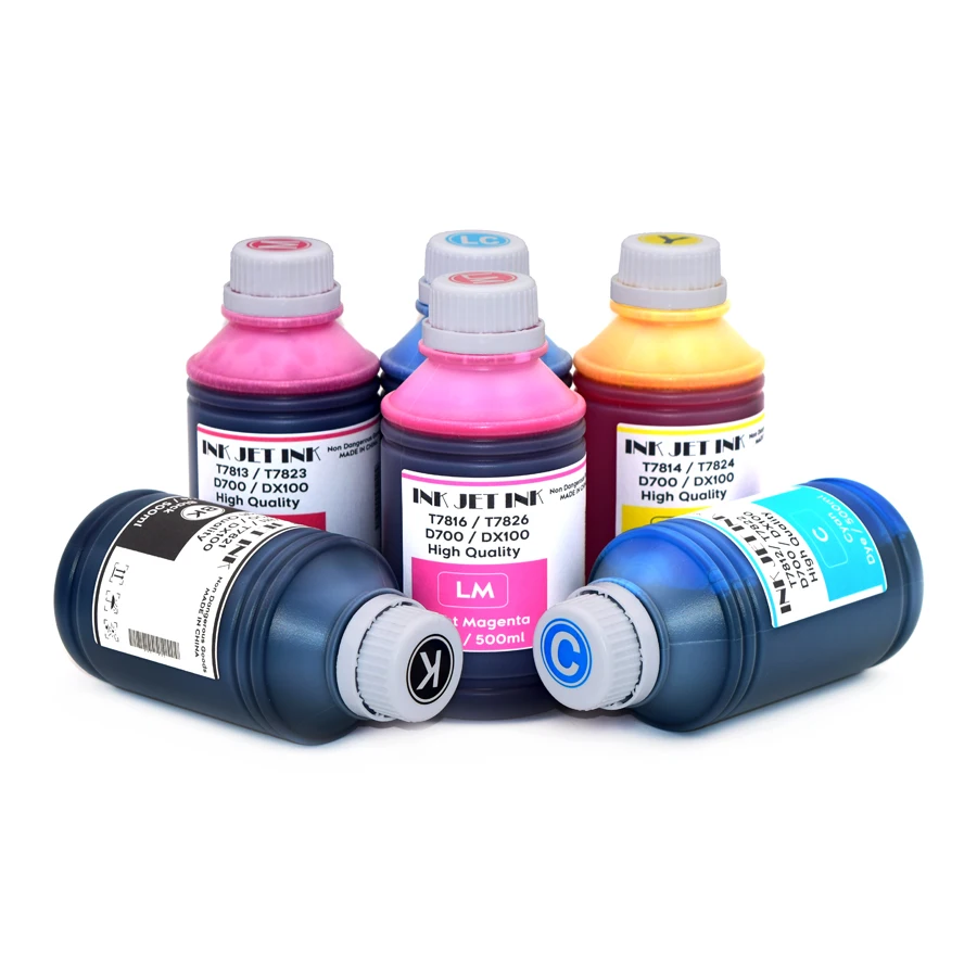 T7811-T7816 T7821-T7826 500ml D700 DX100 Inkjet Printer Dye Ink For Epson Surelab SL- D700 FUJI DX100 Printers