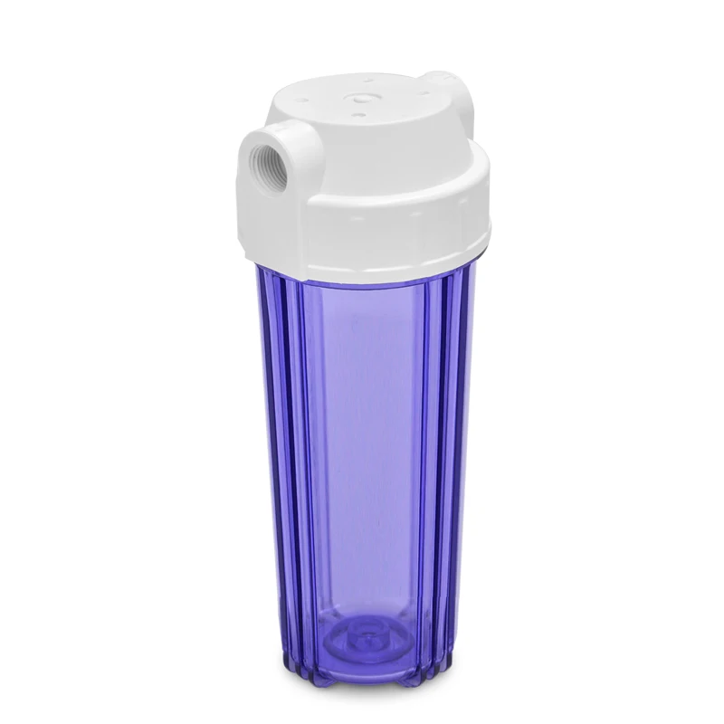 10 Inch Male Thread Transparent Water Filter Housing Backwash