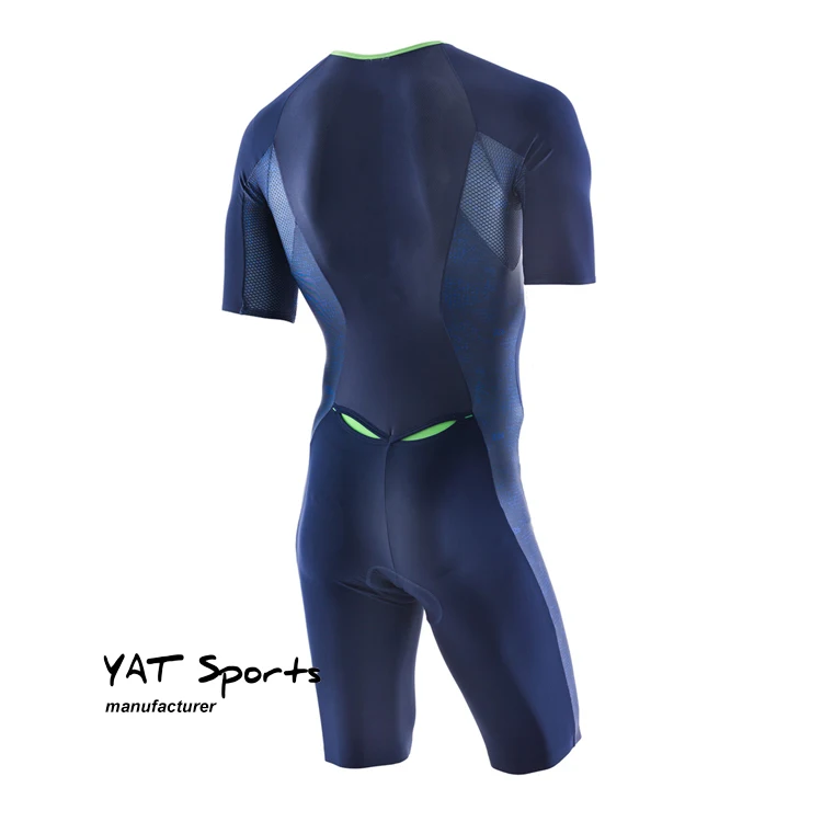 Customization Men triathlon clothing one piece short sleeve triathlon suit apparel