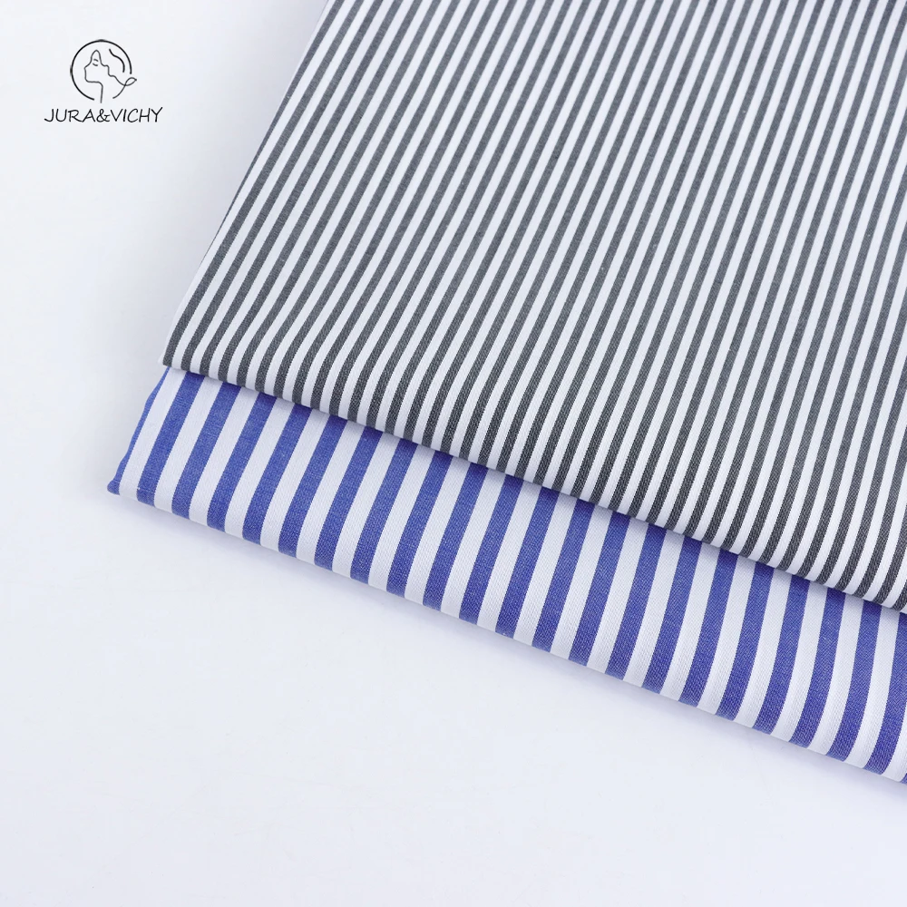 Woven pure cotton Poplin Print  Weave fabric Yarn dyed super soft hand feel fabric Wash Stripe Oeko-tex fabrics