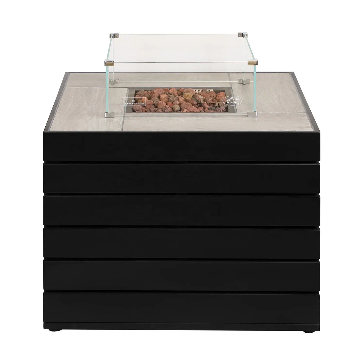 Patio Fire Pit Portable Gas Burning Cast Iron FirePit Outdoor