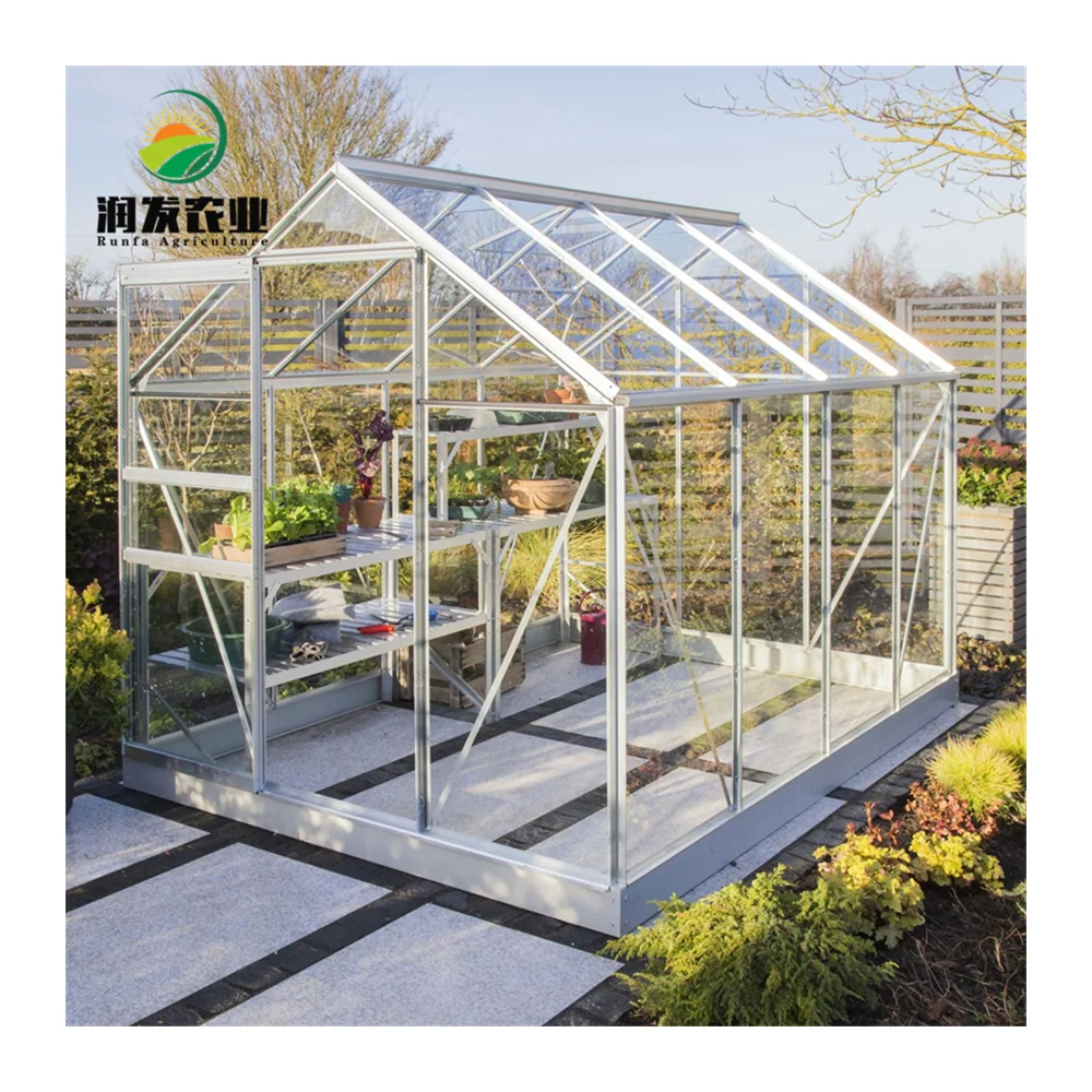 Low Cost Commercial Small Garden Greenhouses Using Aluminium Frame With Polycarbonate For Planting Flower and Vegetable For Sale