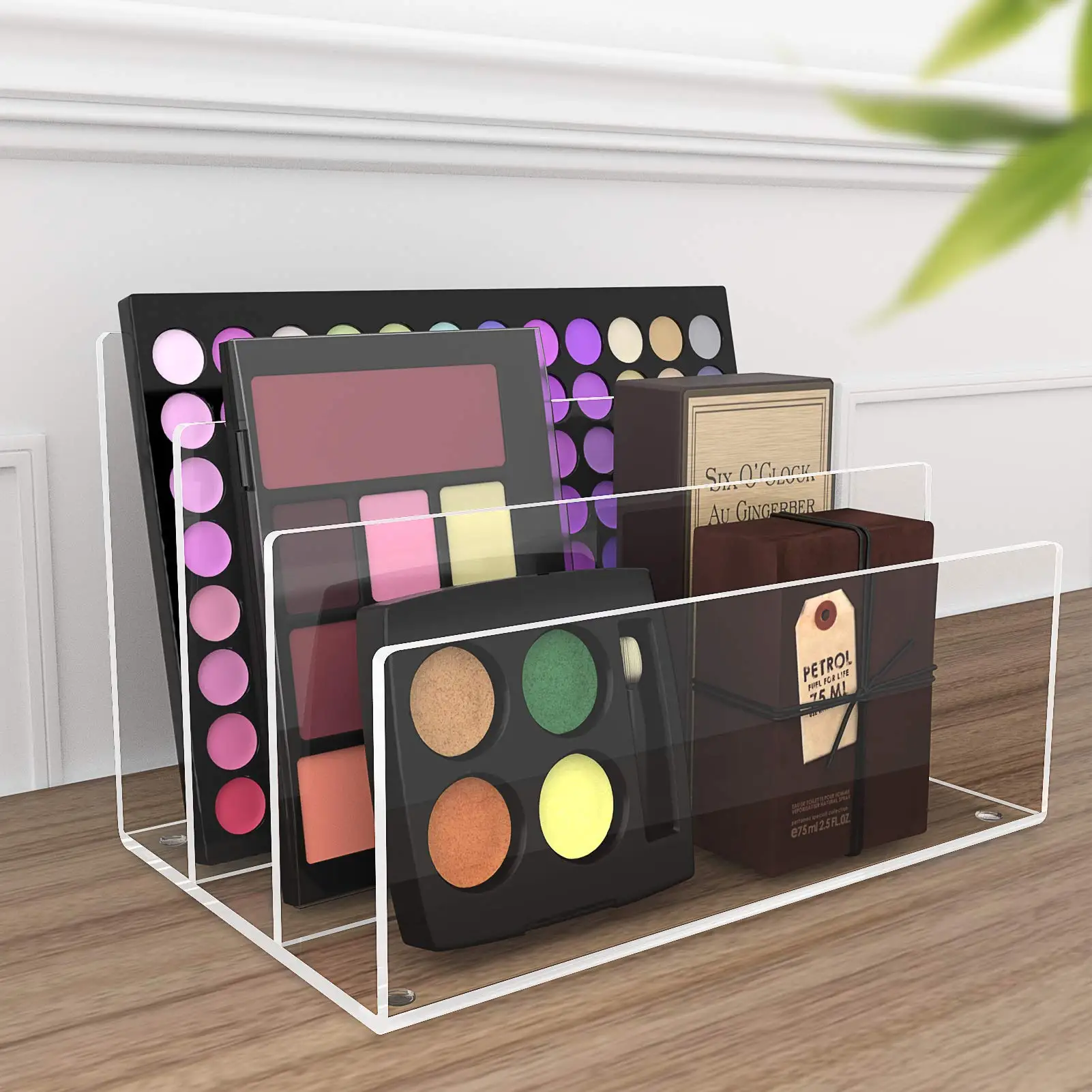 Yageli Wholesale Clear Acrylic Magazine File Holder Desk Organizers and Accessories Book Stand Rack for Office Organization