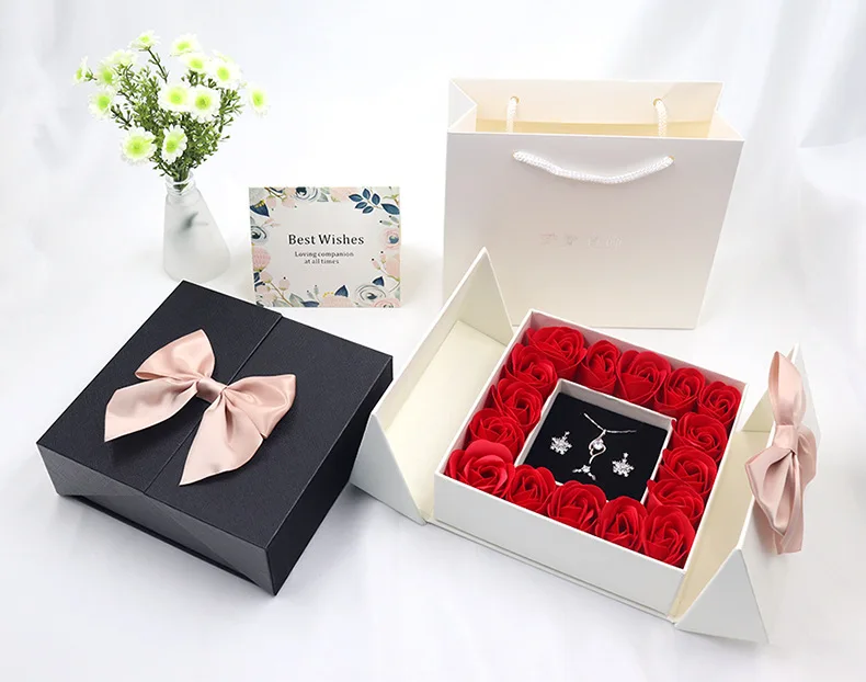 Ready To Ship Flores Artificial Flowers Soap Flowers Foam Roses Gift Box Verified Suppliers Soap Flowers
