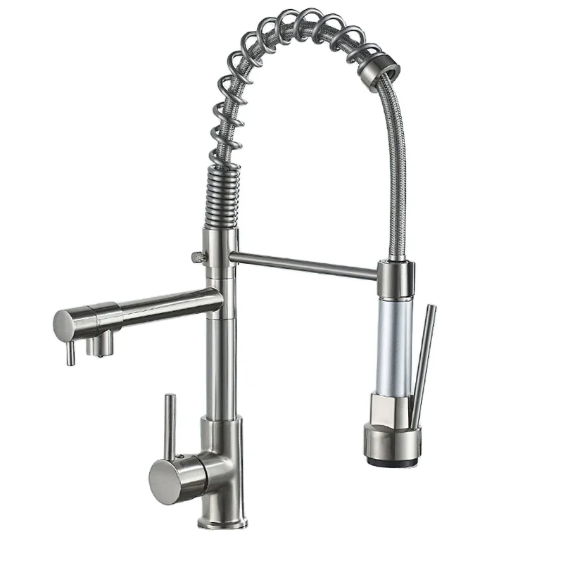 New Design Wholesale Dual-Function Sprayer Faucet For Kitchen Sink,  Single Lever Pull Down Kitchen Faucet
