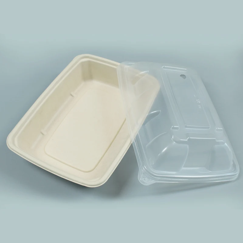 30 36 Oz 32 48Oz Biodegradable Sustainable Pulp Sugarcane Rectangular Round Salad Bowl