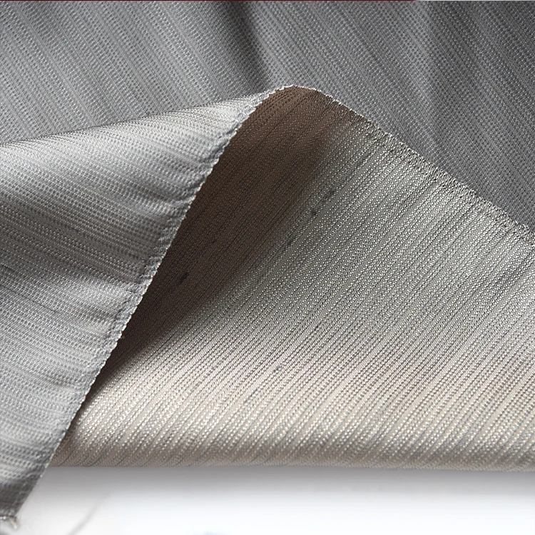 Polyester Imitation Dupioni Fabric For Bedroom Ready Made Silk Poly Blend Curtain Fabric Continuous Curtain Fabric
