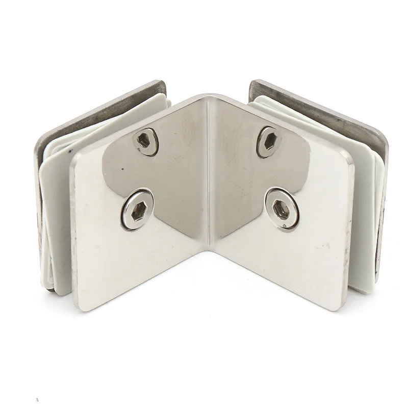 Factory Price Shower Room 90 Degree Polishing Square One Sided Shower Room Fixing Clip Glass Shower Door Clamp