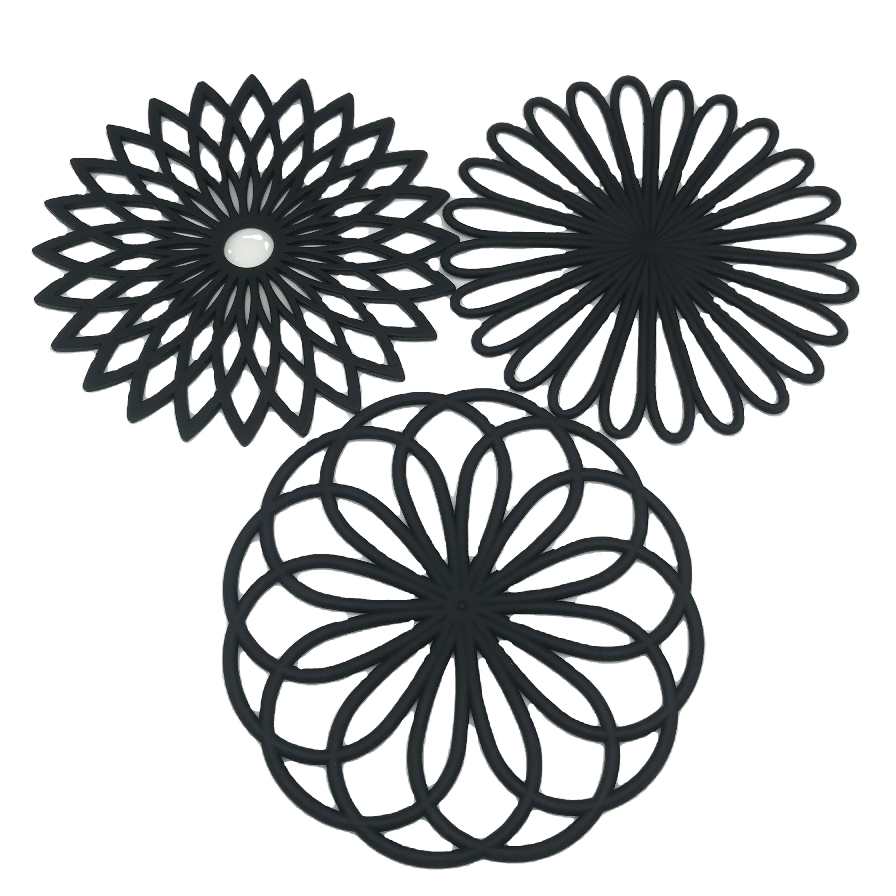 Hot Selling Kitchen Silicone Heat- Resistant Trivets Mats with Food Grade