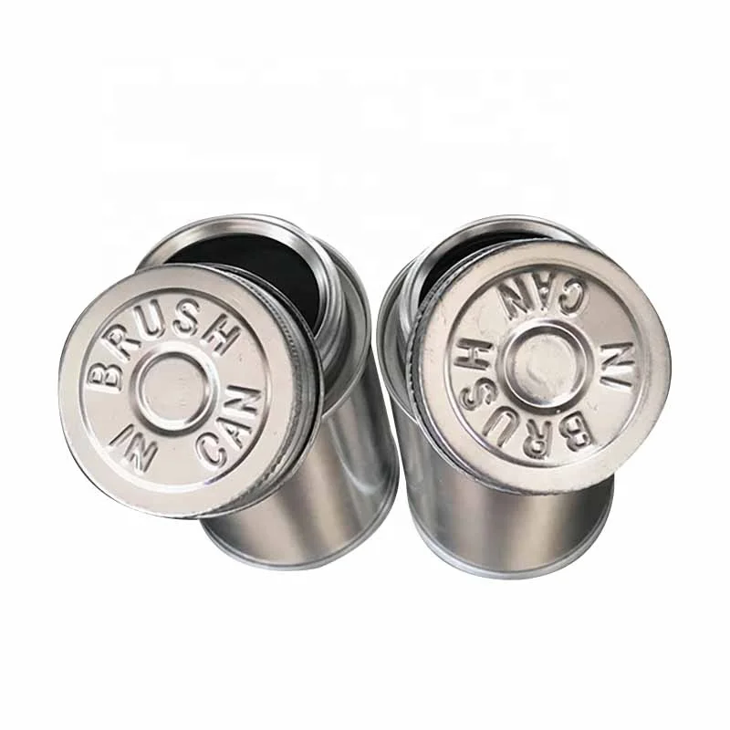 
4oz Metal Glue Empty Screw Top Tin Cans With Brush for PVC Glue Packaing 
