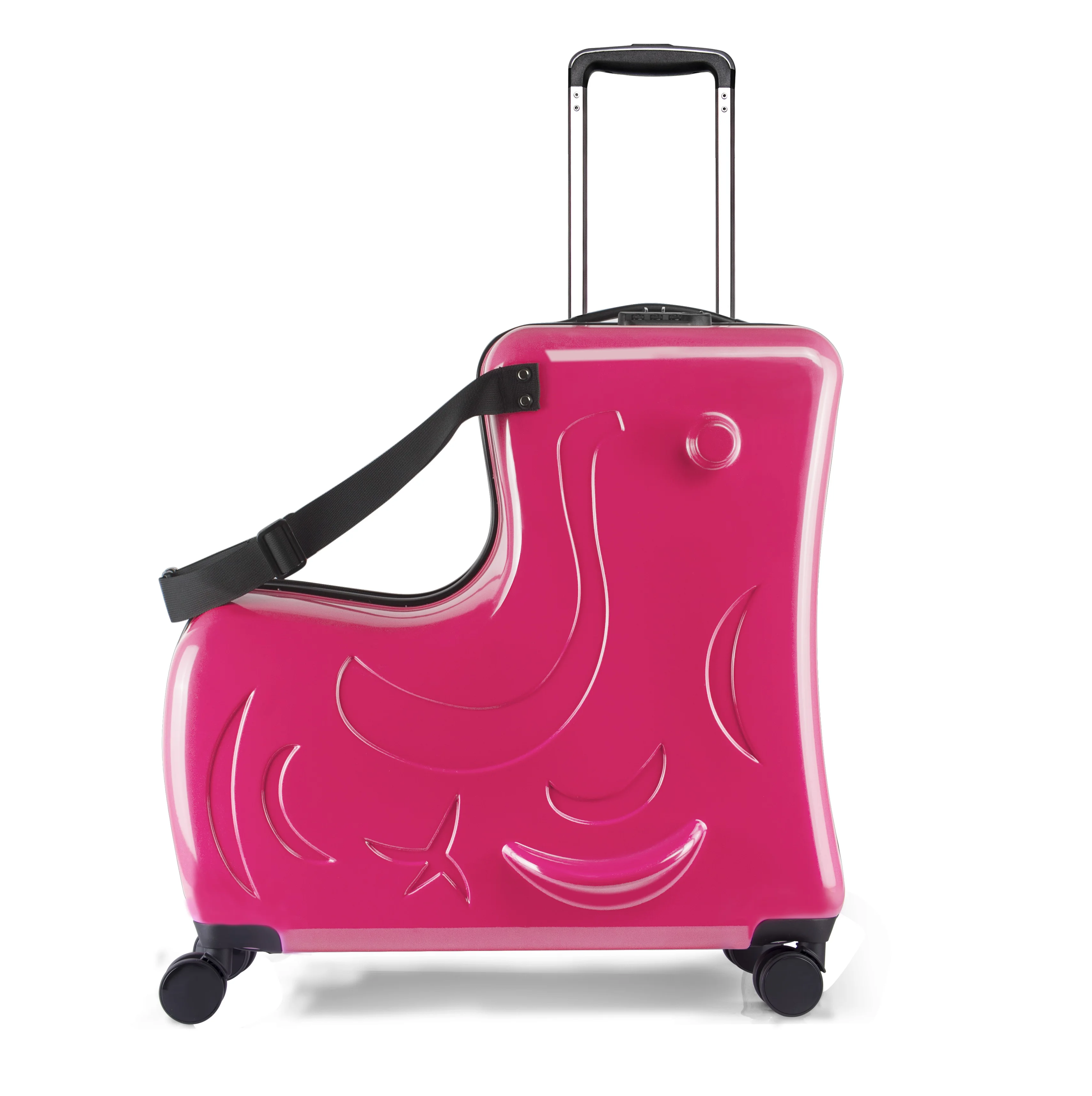 
Hot selling 20 inch kids ride on suitcase kick foot luggage scooter 4 wheels children trolley luggage sets 