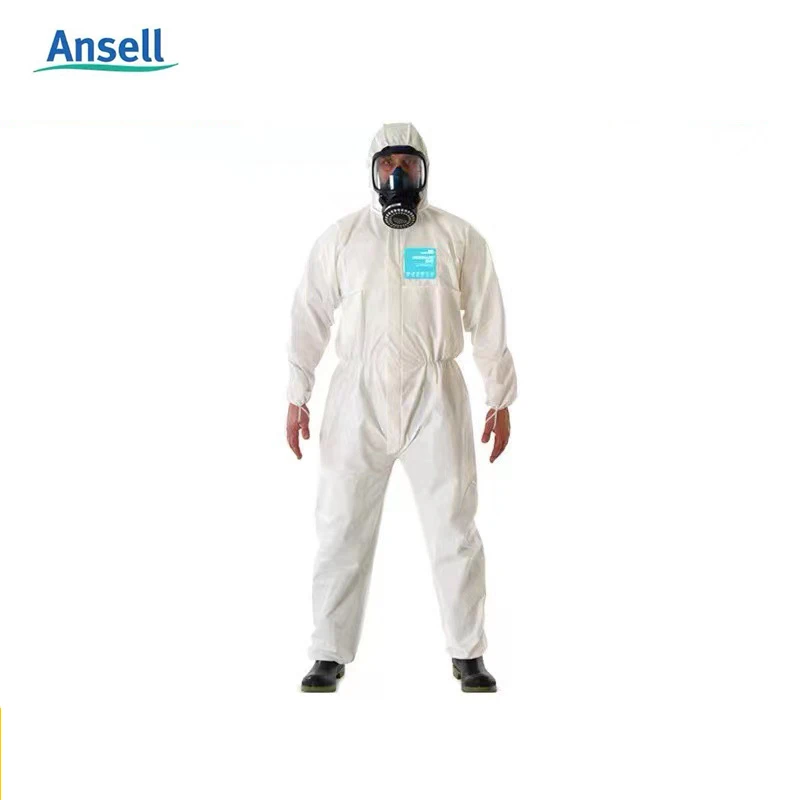 Ansell Microgard Jia 2000 Protec tive Clothing Chemical Experiment, Dust and Liquid Splash  type5/6 dispos able coverall