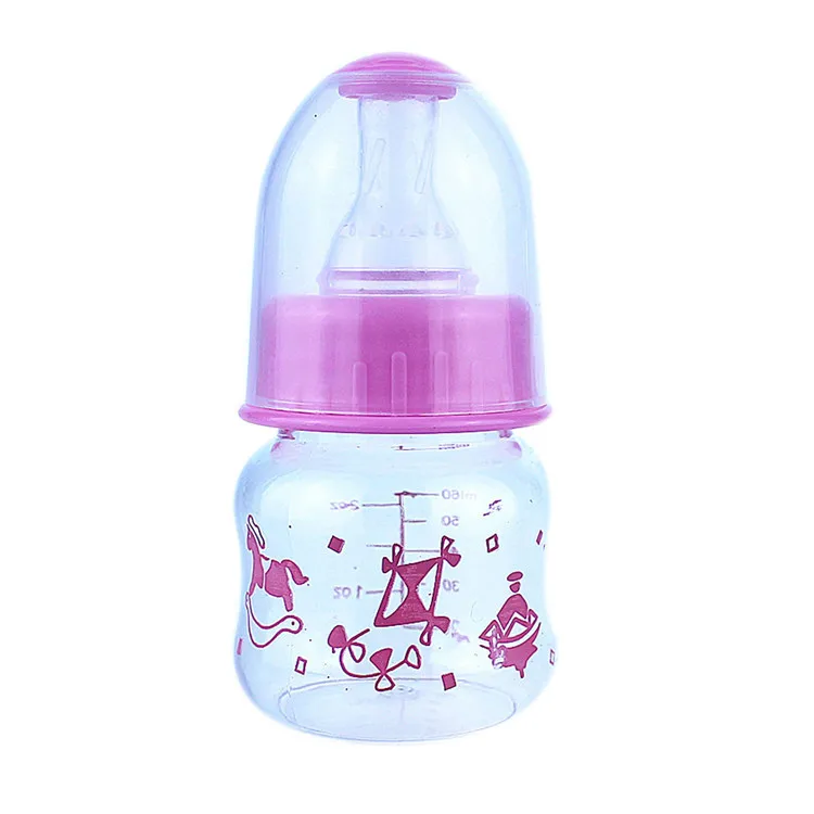 Wholesale cartoon pattern printed anti colic plastic pp pc 2 oz leak proof feeding bottles newborn baby milk bottle 60ml