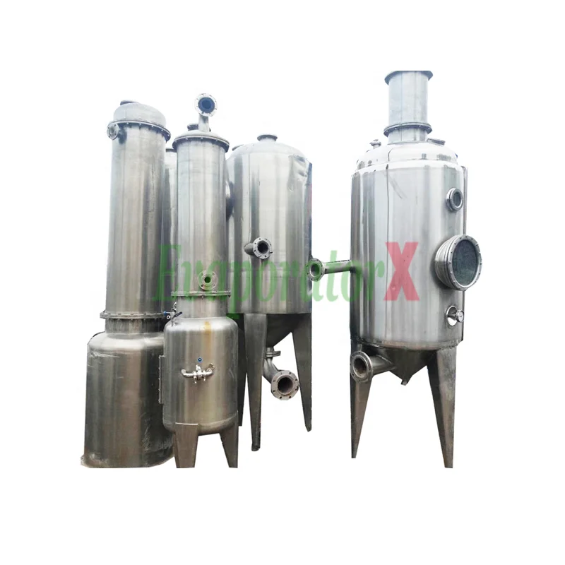 Best sell 2020 Milk Liquid Concentration Single Effect Stainless Steel Falling Film Evaporator