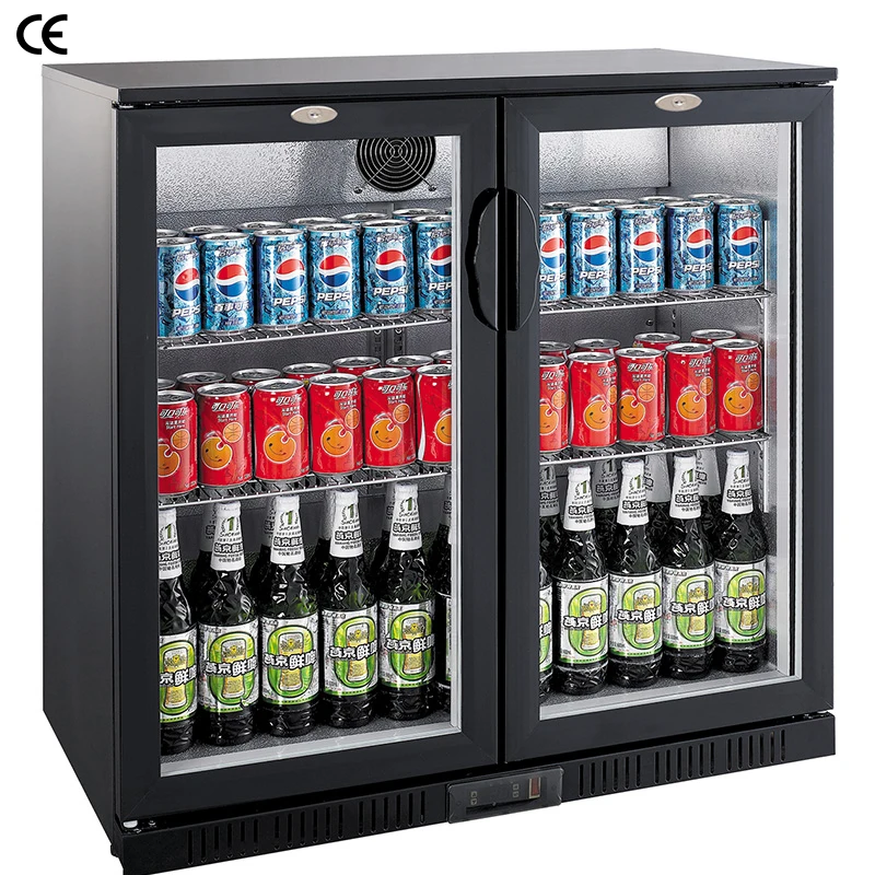 Back Bar coolers commercial triple door bar fridge Glass door beer bar fridge mini refrigerator cooler