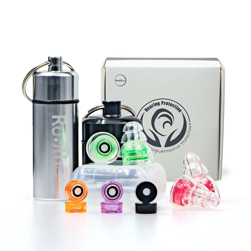 Washable Noise Reducing Earplugs with Acoustic Filter High Fidelity Musician Ear Plugs Liquid Silicon Earplug Hearing Protection