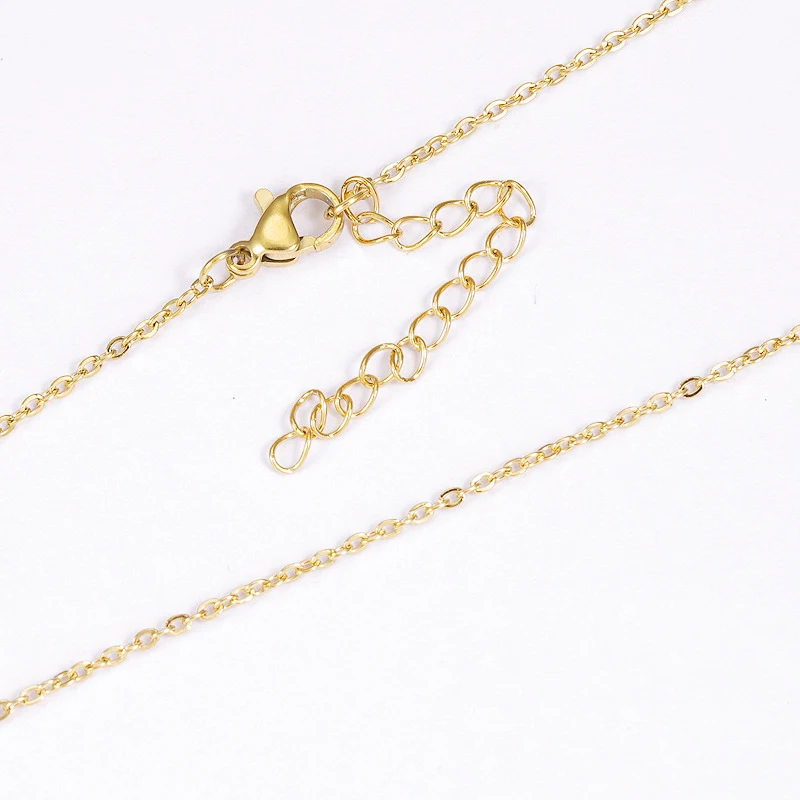 18' 20' inches long chain necklace 18k gold stainless steel chain for women jewelry making