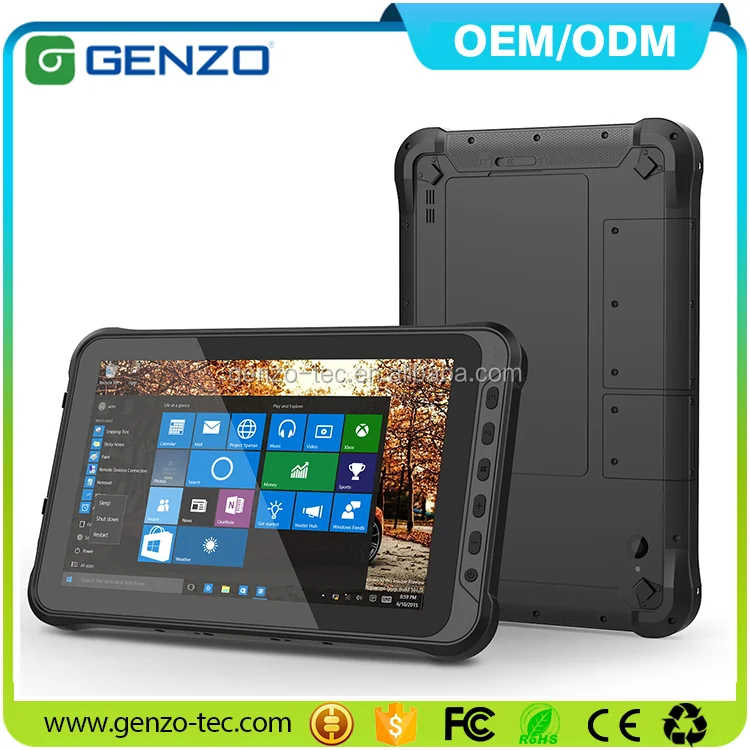 GENZO High brightness 1000 nits Rugged Tablet for Windows with RJ45 Ethernet port and UHF Industrial Tablet PC