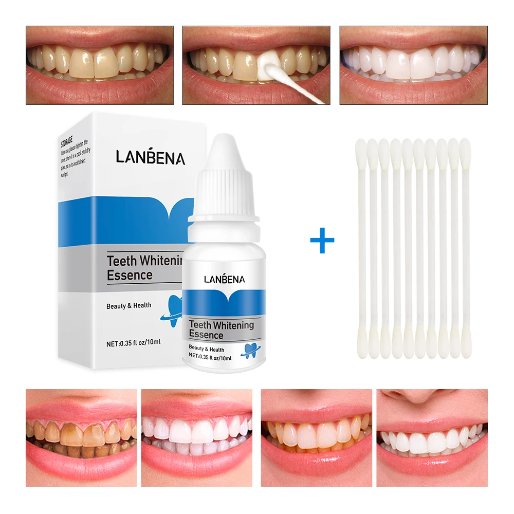 Lanbena Dental Serum Powder Oral Hygiene Cleaning Teeth Whitening Powder Removes Plaque Stains