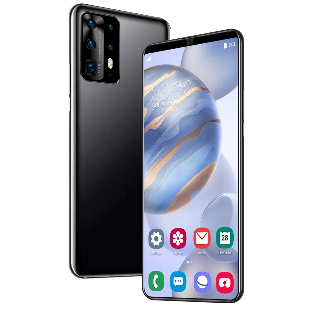  GPS 6 3 дюймовый HD полноэкранный разблокировка по лицу Android 9 1 P40 Pro 5G смартфон низкой
