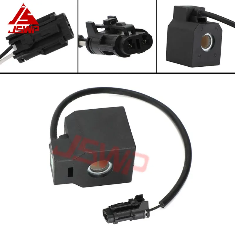 24V Square Solenoid Valve Coil EDH0427V-H EDH0427V Excavator Electric Part for R210-5 R220-5