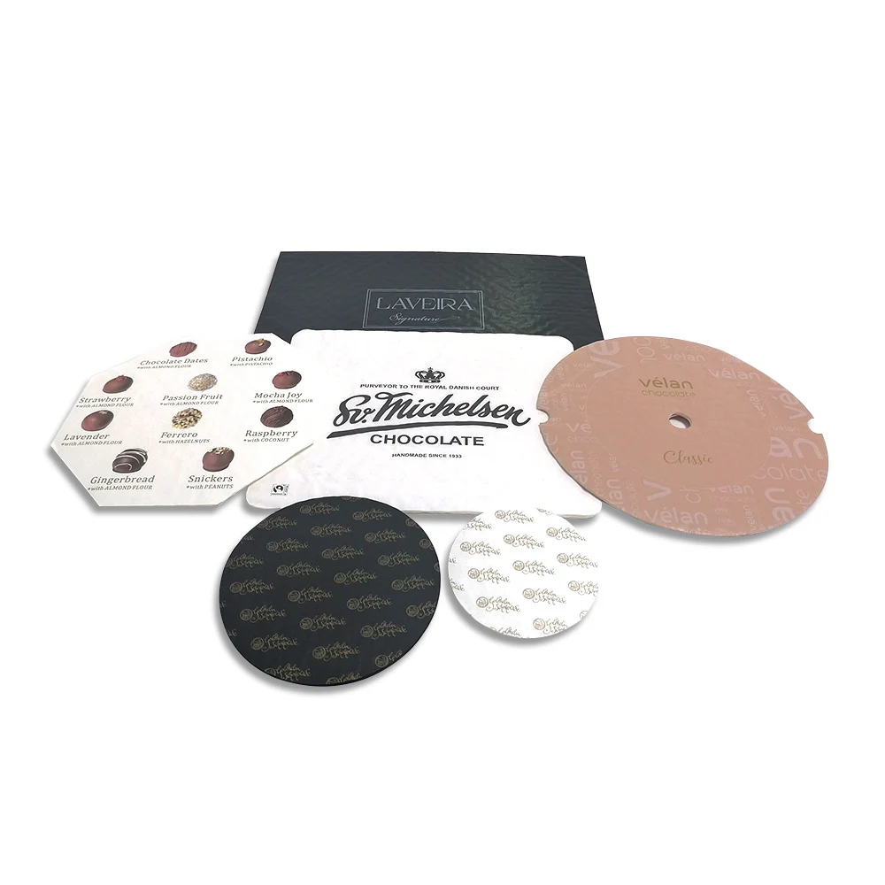 High Quality Customized New Products round paper cushion pad 3ply or 5ply chocolate paper pads cookie pad paper