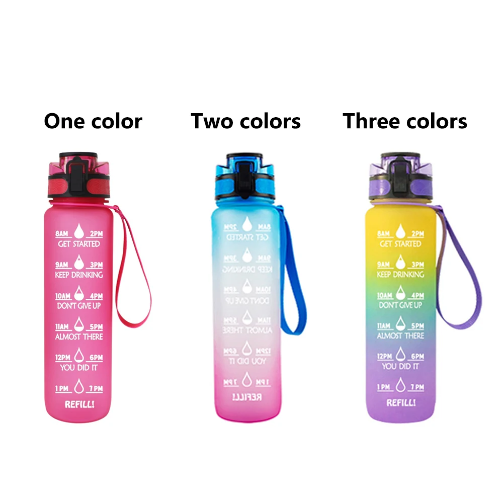  500ml 32oz 32 oz 64oz 64 1 gallon half 1l liter BPA Free Tritan Fitness Gym Drinking Sport Motivational Water