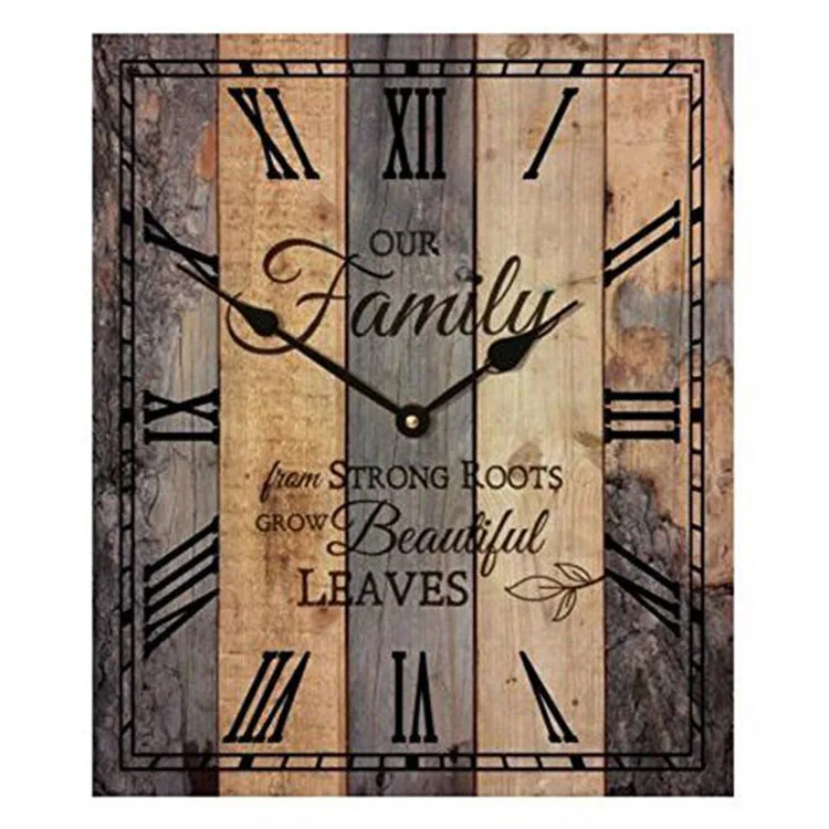 Большие римские цифры, тяжелая винтажная деревянная рамка, металлические настенные часы для гостиной, Декор, большие декоративные часы, большие размеры