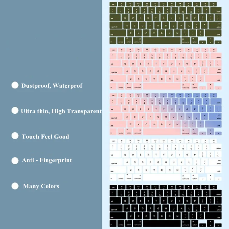 Ультратонкая прозрачная пленка для клавиатуры из ТПУ Macbook Pro 14 m1 чехлы A2442 2021