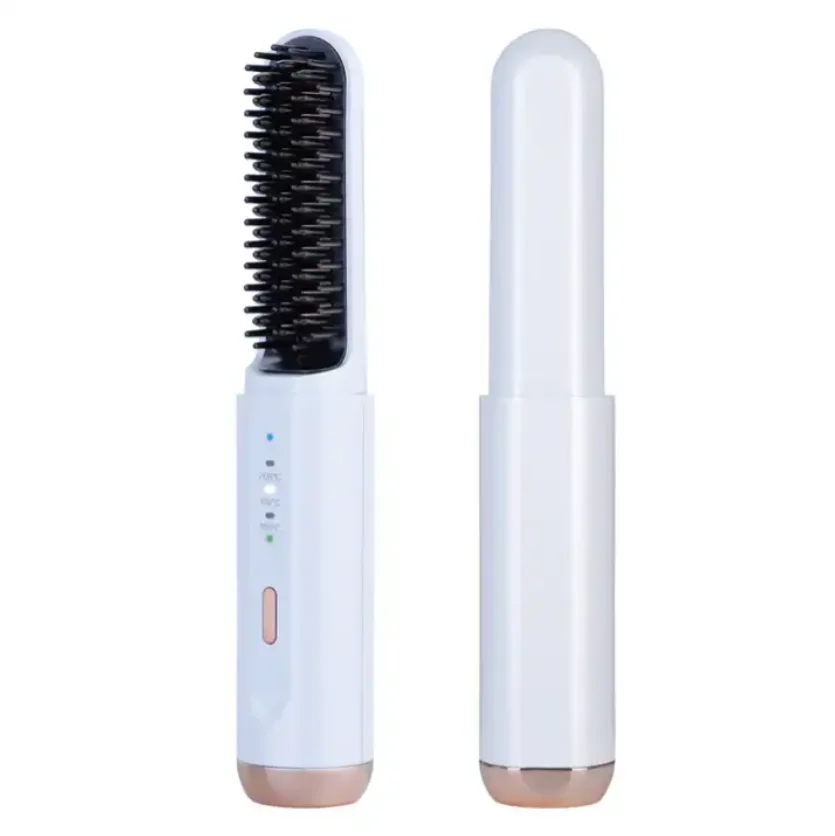 Factory price cordless hair straightener comb portable wireless mini flat iron home use