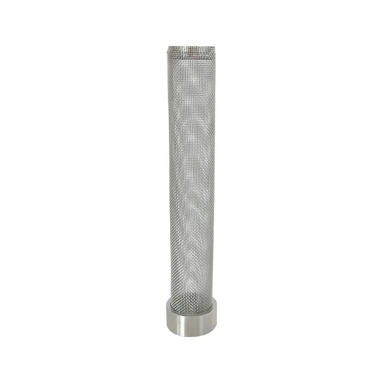 metal 304 316 stainless steel wire mesh metallic Perforated filter tube
