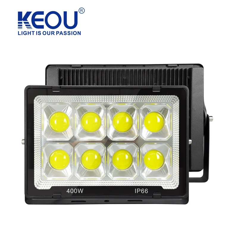 KEOU PMA Material 400W Flood Light Anti-knock Aluminum LED OEM ODM Led 100w 80 Surface Mount 200 W Led Projector Flicker Free