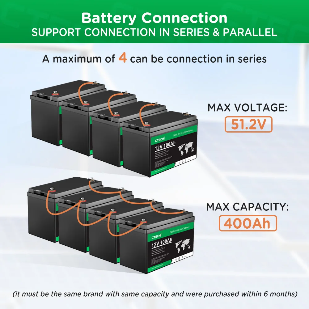 CTECHi 100Ah Litium Batterie Litio Li ion Lithium Lifepo4 100ah Lipo4 12v 100ah Battery Lifepo4 Lithium Battery