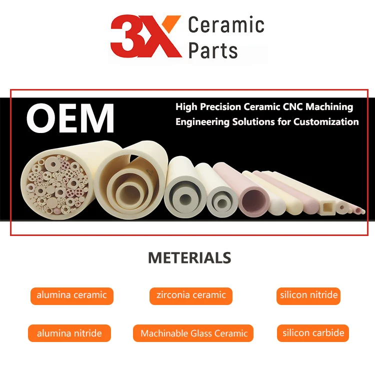 3X Porous Ceramic Parts ODM OEM CNC Machining High Precision Super Small Micro Zro2 Zirconium Oxide Zirconia Thread Guide Nozzle