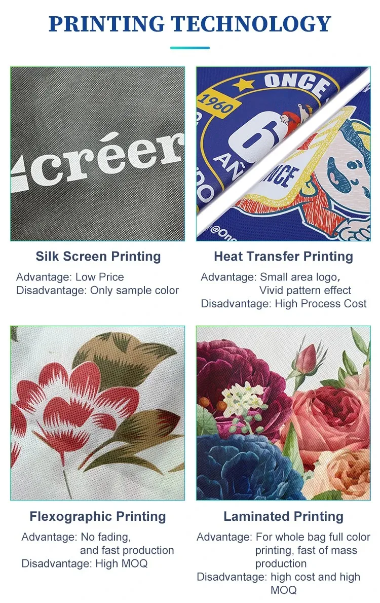 wholesale Custom Printed Logo Gift Packaging Portable Multi Color D Cut Shopping Non Woven Carry Bags