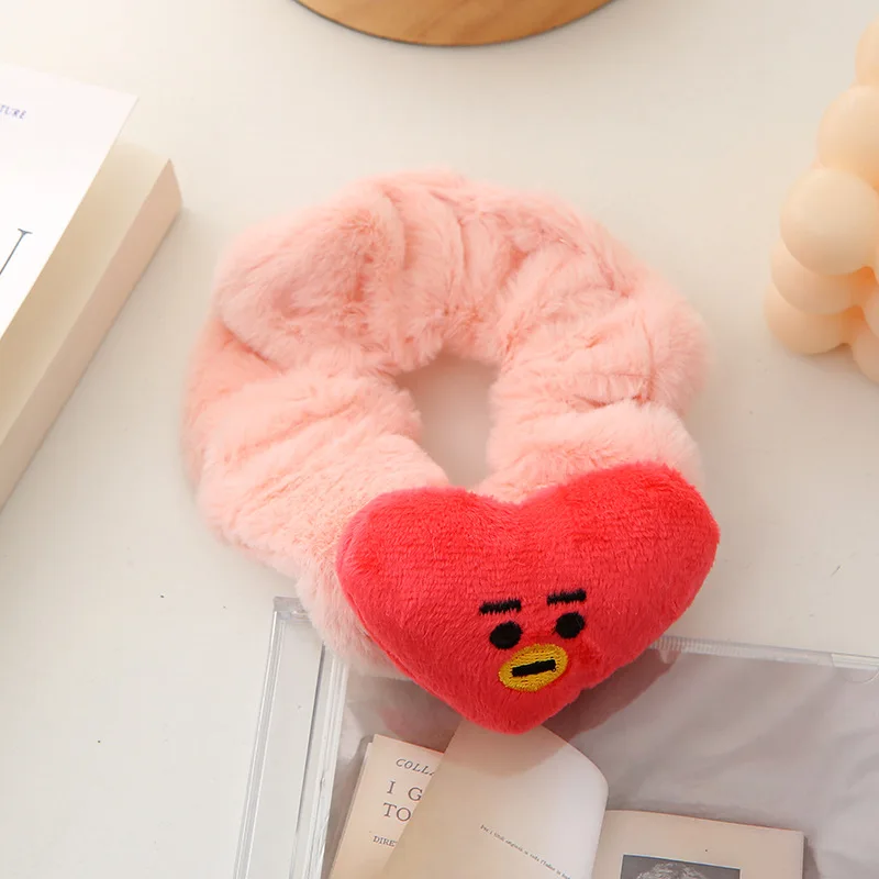Korean cartoon plush doll hair tie mickey girls accessories Sweet and lovely in autumn and winter kids accessories