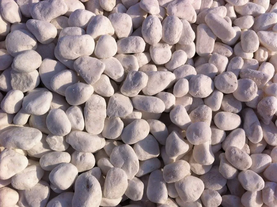 China Cheap Snow White Garden Pebbles For Sale Landscape Stone Pebbles