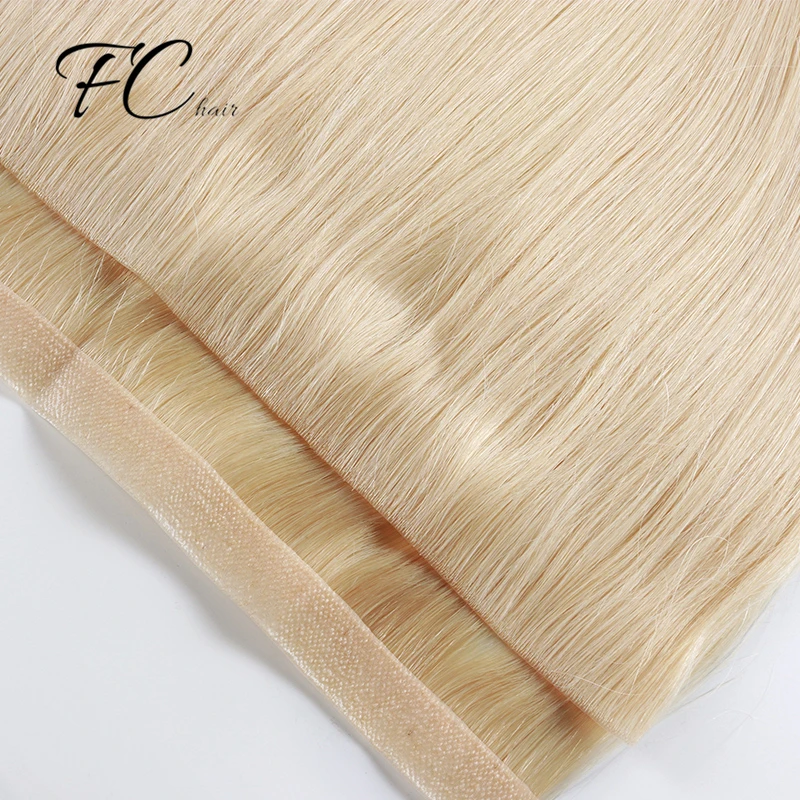 No Chemical Single Donor Healthy Factory Wholesale Cuticle Aligned Virgin 100% PU Skin Weft Seamless Clip In Hair Extensions