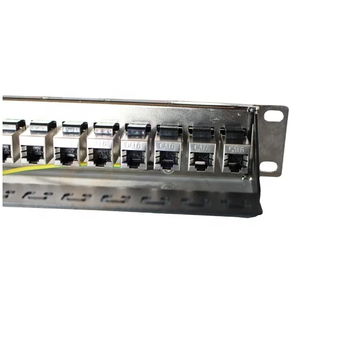 19' 1U FTP CAT6 24 Ports RJ45-RJ45 Jacks Fiber Patch Panels